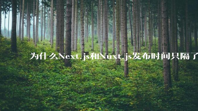 为什么Next.js和Nuxt.js发布时间只隔了几小时？
