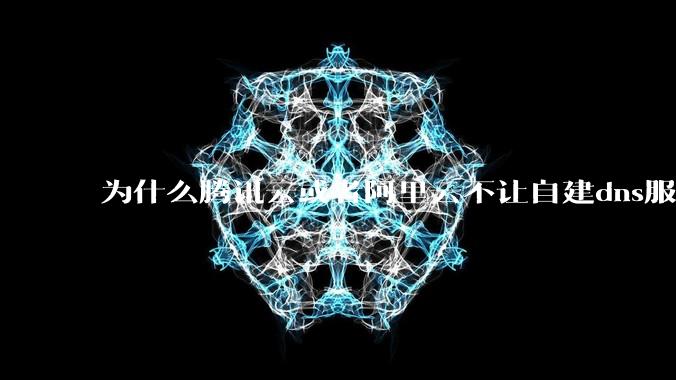 为什么腾讯云或者阿里云不让自建dns服务器?